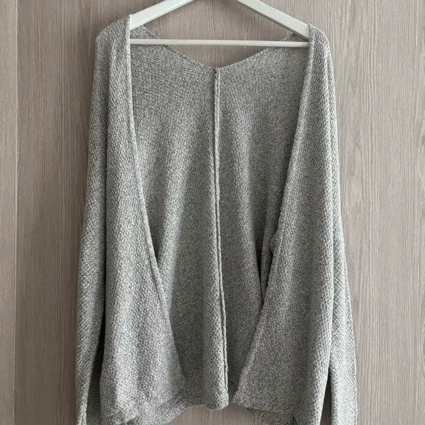 [BUNJANG] Brand Drop Shoulder Cardigan (Light Grey, Cotton Blend) / 새상급 made in italy 브랜드 드롭숄더 가디건