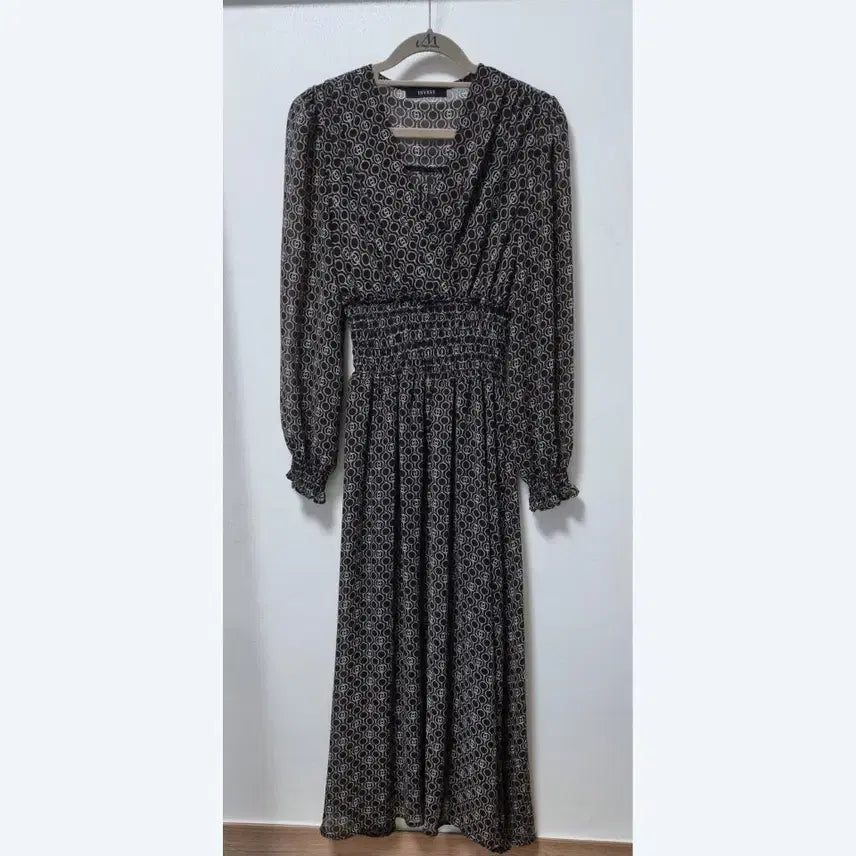 [BUNJANG] Invest Ribbed Waistband Long Dress / 인베스트 허리밴딩 롱 원피스