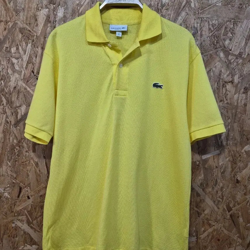 [BUNJANG] Lacoste Yellow Pique Short Sleeve Polo T-Shirt / 라코스테 노란색 피케 반팔 폴로 티셔츠