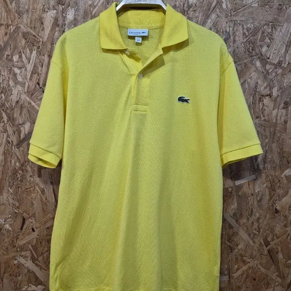[BUNJANG] Lacoste Yellow Pique Short Sleeve Polo T-Shirt / 라코스테 노란색 피케 반팔 폴로 티셔츠