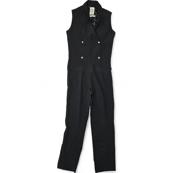 [BUNJANG] Yura Black Sleeveless Jumpsuit Size S / 유라 블랙 민소매 점프수트 s