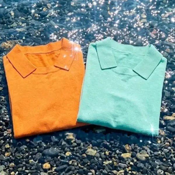[BUNJANG] Cotton Dry Touch Knit - Mint Green / Orange / 코튼 드라이터치원단 민트색.주황색 니트  66. 개당가격