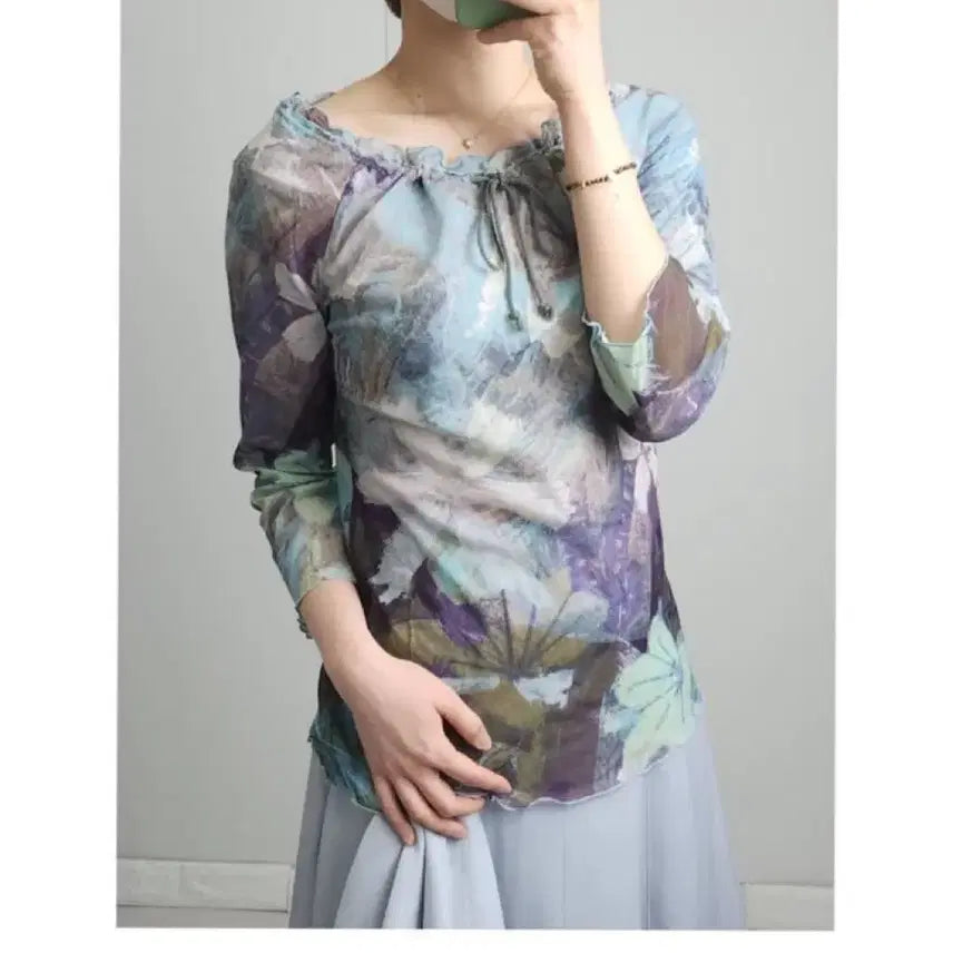 [BUNJANG] Pattern Mesh Top / 패턴 매쉬 탑
