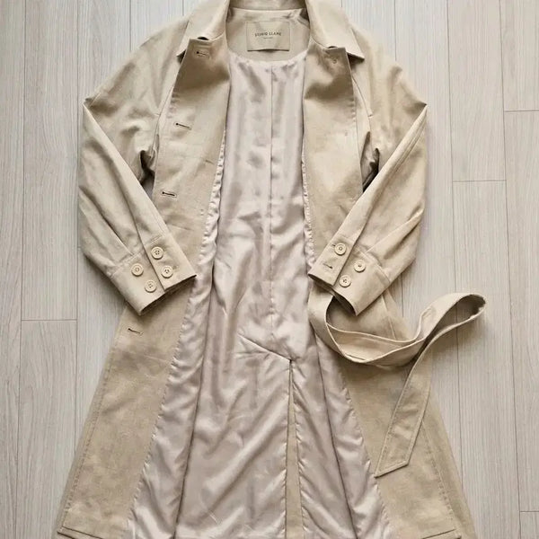[BUNJANG] 2nd GATE Classic Beige Trench Coat / 새상품 2nd GATE 탄탄한 핏 베이지 트렌치코트