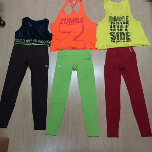 [BUNJANG] Zumba Wear Set (Top FRR, Bottom S) / 줌바 웨어 1세트 13000