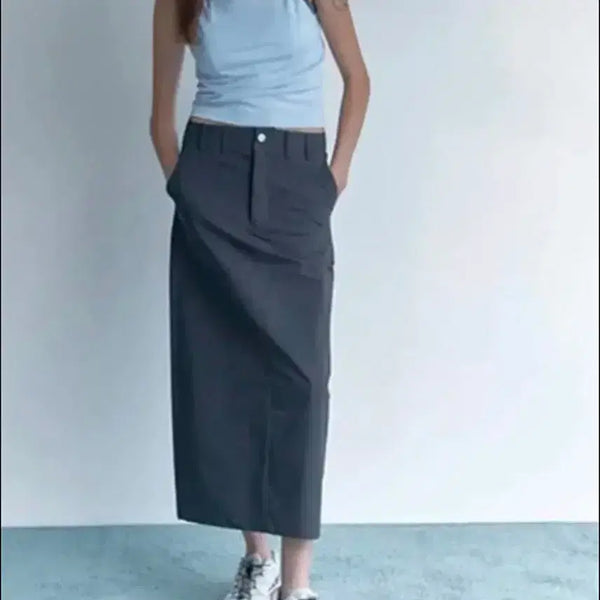 [BUNJANG] Low Classic Paper Long Skirt S / 로우클래식 페이퍼 롱 스커트 s