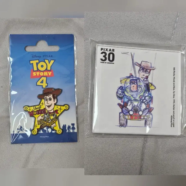 [BUNJANG] Toy Story Woody Pin Badge & Pixar 30th Anniversary Badge / 토이스토리 우디 핀뱃지 & 픽사 30주년 뱃지