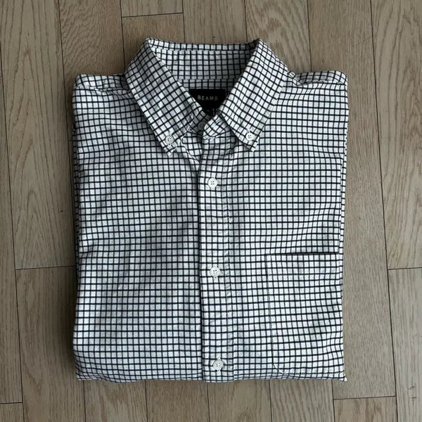 [BUNJANG] Beams Men's Cotton Checkered Shirt / 빔즈 남성 셔츠
