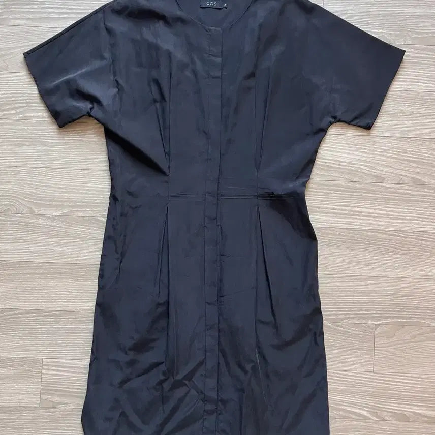 [BUNJANG] COS Silk Shirt Dress Black / 코스 cos 실크 셔츠 원피스 블랙