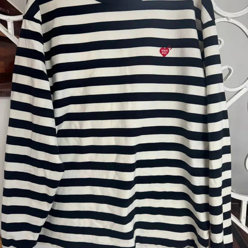 [BUNJANG] Human Made Stripe Long Sleeve T-Shirt Navy XL / 휴먼 메이드 스트라이프 롱슬리브 티셔츠 네이비 XL 팝니다