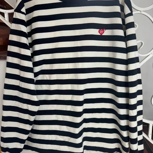 [BUNJANG] Human Made Stripe Long Sleeve T-Shirt Navy XL / 휴먼 메이드 스트라이프 롱슬리브 티셔츠 네이비 XL 팝니다