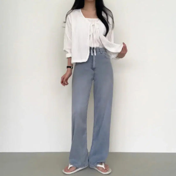 [BUNJANG] Joyjoy Summer Cooling Tencel Denim Jeans (Light Blue) / (이번주만) 조이조이 연청 쿨링 여름 썸머 텐셀 데님 청바지