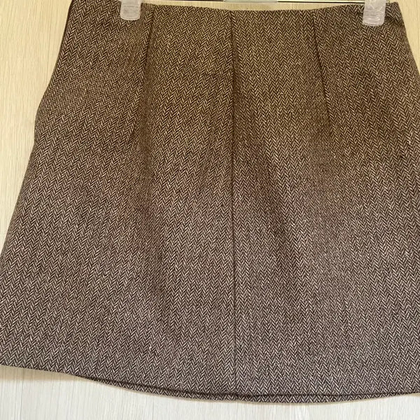 [BUNJANG] Vegetable Herringbone Mini Skirt / 베지터블 헤링본 미니 스커트