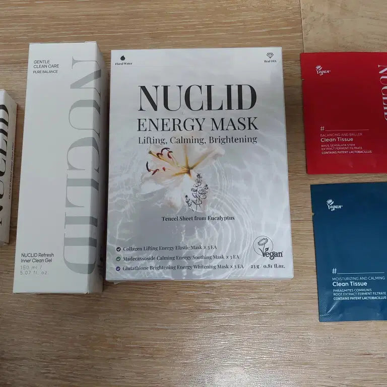 [BUNJANG] NUCLIDE Relief Inner Pure Mist + Inner Clean Gel + Mask Pack + Clean Tissue Set / 뉴클리드 릴리프 이너 퓨어 미스트 + 이너클린겔 + 마스크팩 + 클린티슈