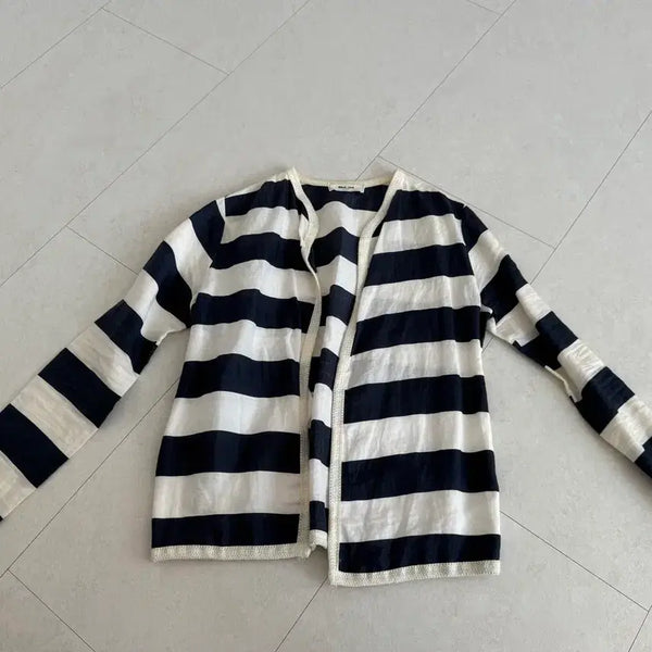 [BUNJANG] Rich Rich Stripe Cardigan / 리치리치 스트라이프 가디건