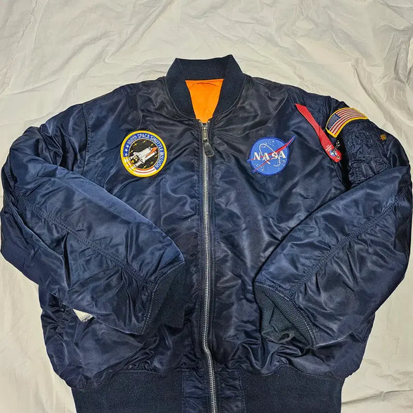 [BUNJANG] Alpha Industries NASA Navy Reversible MA-1 Bomber Jacket 3XL / 알파인더스트리 나사 네이비 리버시블 봄버 MA-1 자켓 3XL