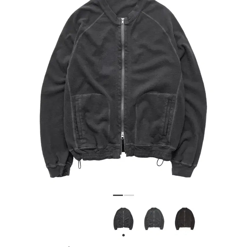 [BUNJANG] Politeu Rough Set Zip-up Purple Charcoal / (4) 폴리테루 러프셋 집업 퍼플 차콜