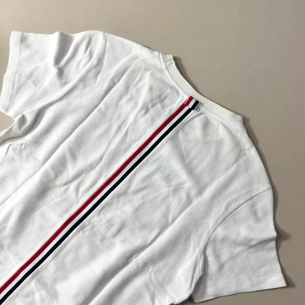 [BUNJANG] Thom Browne White Three-Stripe T-Shirt Size 2 / [2/당일출고]톰브라운 백삼선 반팔