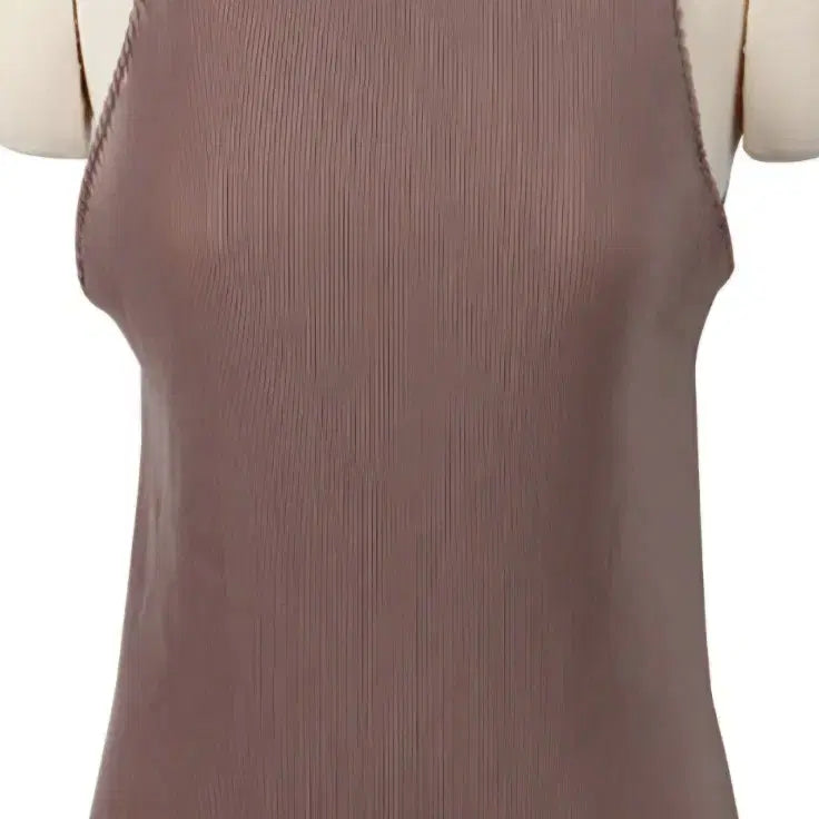 [BUNJANG] Pleats Please Sleeveless High Neck Top Ash Brown / (5)플리츠플리즈 민소매