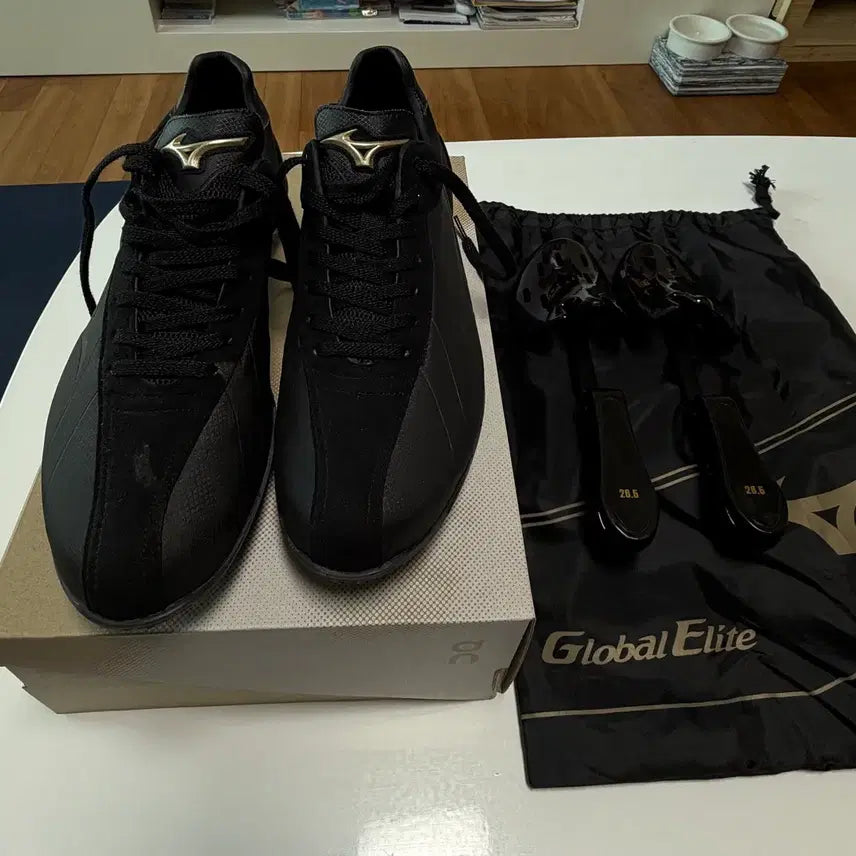 [BUNJANG] Mizuno Global Elite Integrated Baseball Cleats Black (265) / 미즈노 글로벌엘리트 일체형야구화 검정(265)