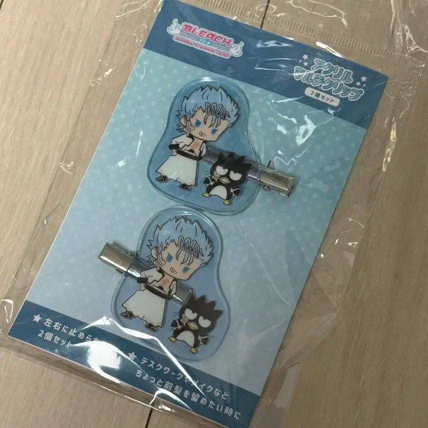 [BUNJANG] Bleach x Sanrio Grimmjow Acrylic Multi Clip Set / 블리치 X 산리오 아크릴 멀티 클립 2종 세트 그림죠