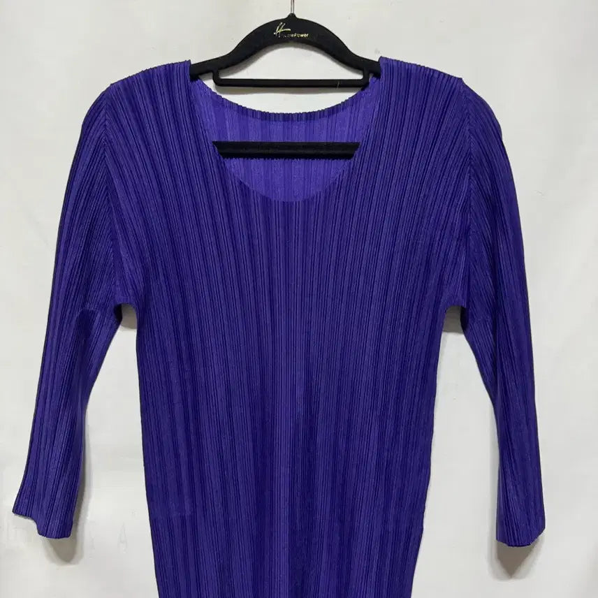 [BUNJANG] Issey Miyake Pleats Please 3/4 Sleeve T-Shirt Purple / 3 이세이미야케 플리츠플리즈 7부 티셔츠 퍼플