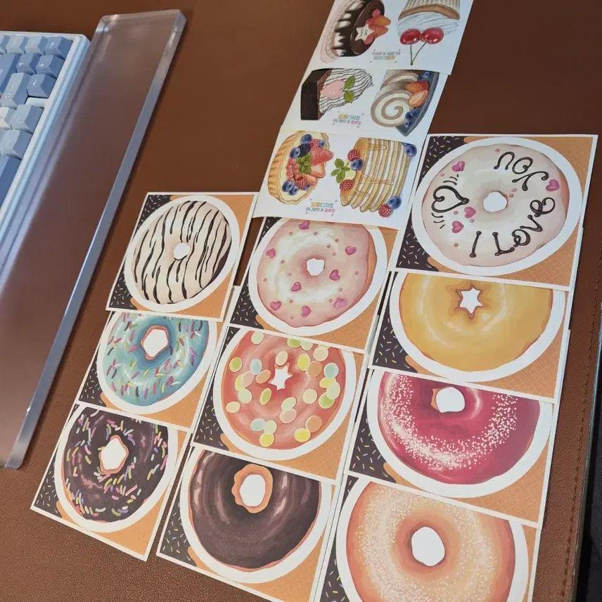 [BUNJANG] Donut & Dessert Sticker Set / 도너츠, 디저트 스티커