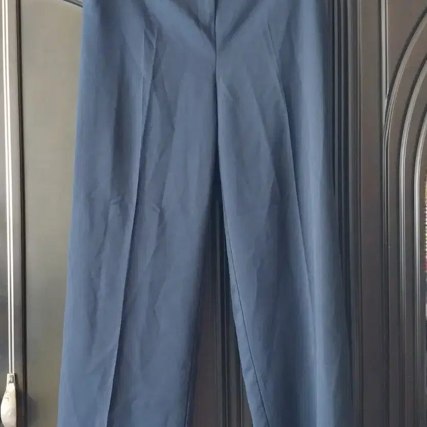 [BUNJANG] Navy Wide Slacks Trousers / 네이비 와이드 슬랙스 정장 바지