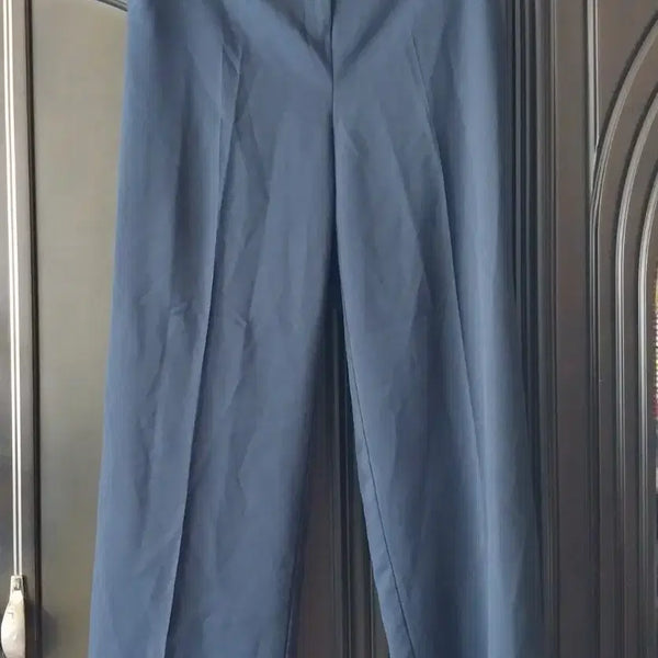 [BUNJANG] Navy Wide Slacks Trousers / 네이비 와이드 슬랙스 정장 바지