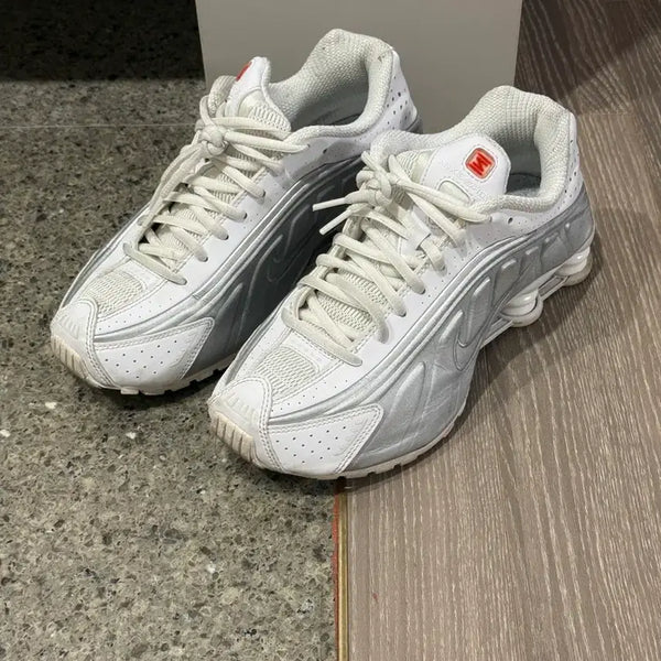 [BUNJANG] Nike Shox R4 White Silver US 7.5 / 나이키 샥스 r4 화이트 실버