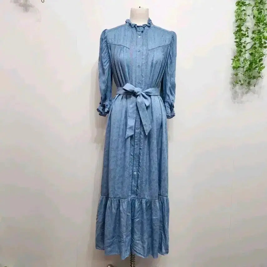 [BUNJANG] Atelier Vanessa Bruno 22'SS Shirring Strap Shirt Dress / 아떼바네사브루노 22'SS 셔링 스트랩 셔츠형 원피스