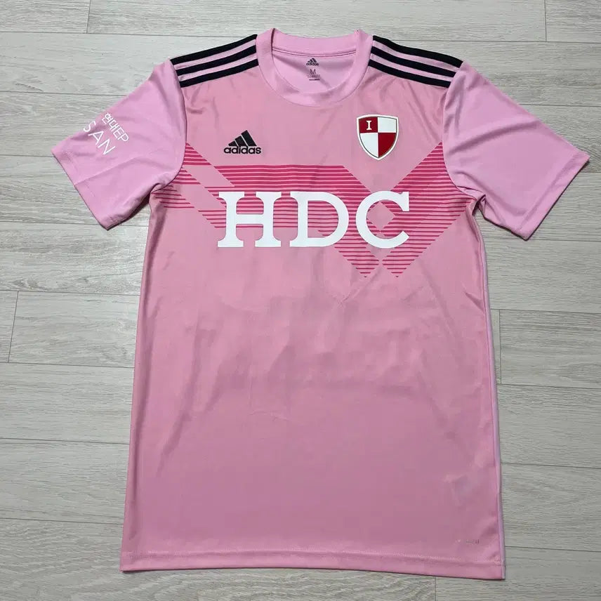 [BUNJANG] Adidas Busan IPARK Limited Edition Jersey T-Shirt Pink / 아디다스 부산아이파크 유니폼 반팔티 저지 핑크 한정판