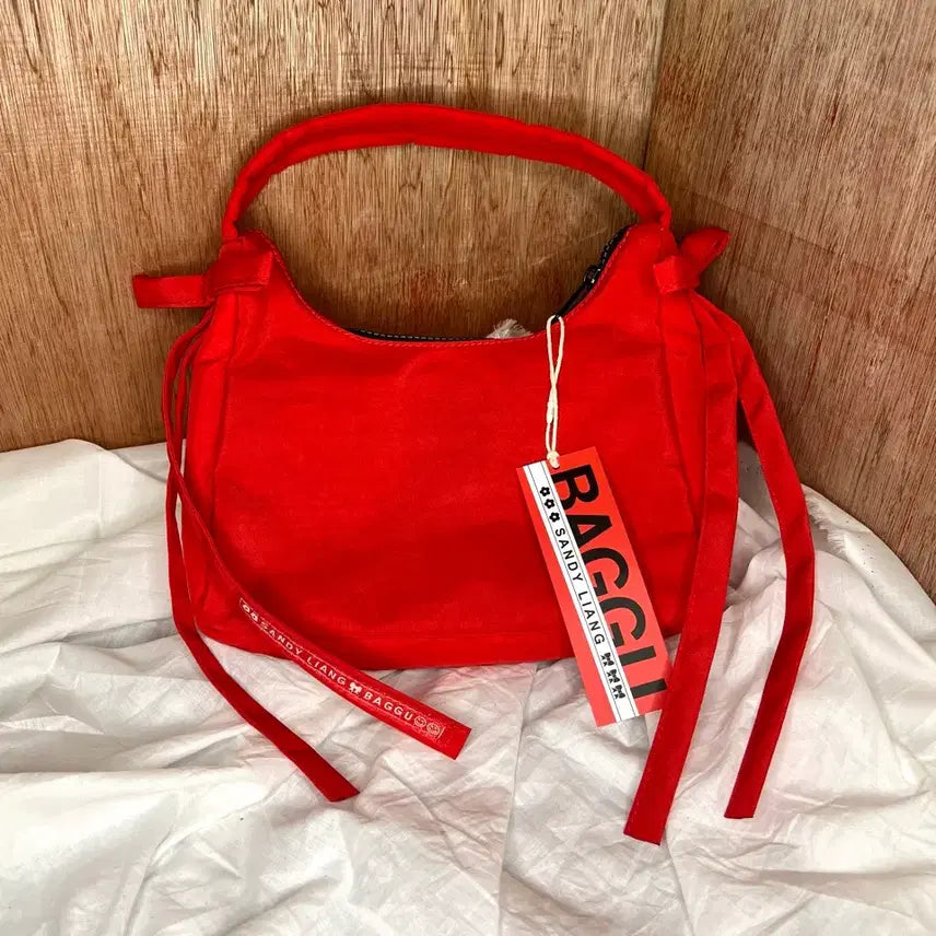 [BUNJANG] Sandy Liang x Baggu Candy Apple Mini Bow Bag / 샌디리앙 x 바쿠 캔디애플 미니 보우백