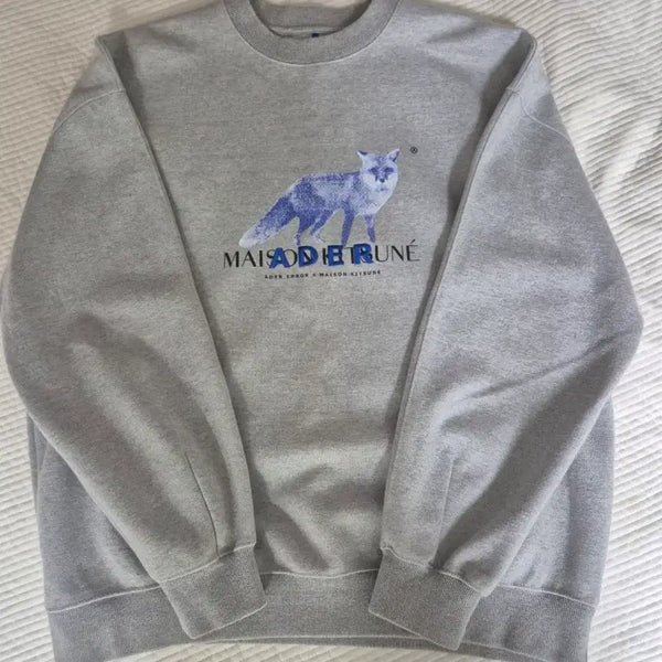 [BUNJANG] Ader Error x Maison Kitsuné Collaboration Limited Edition Sweatshirt / [1회착][한정판 아더에러x메종키츠네 콜라보] 맨투맨