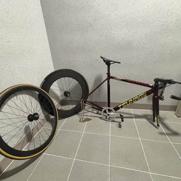 [BUNJANG] Tsunami Flame Red Bicycle - New Crankcase / 쓰나미 불꽃레드