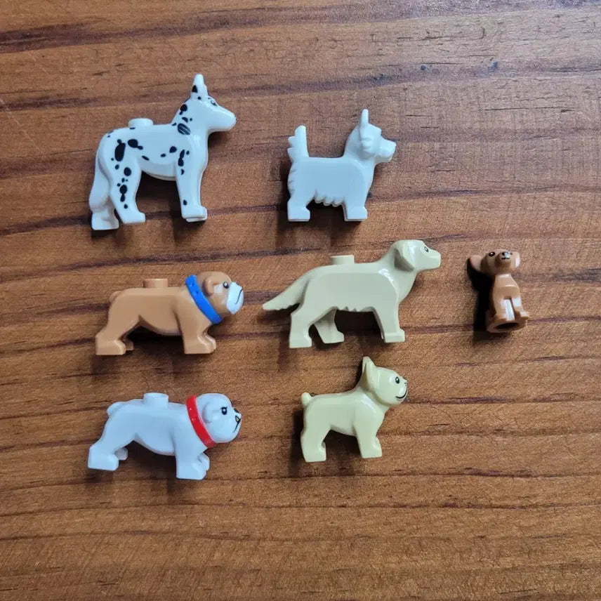 [BUNJANG] LEGO Genuine Dog Figurines Set of 7 / 레고 정품 멍멍이 피규어 7종