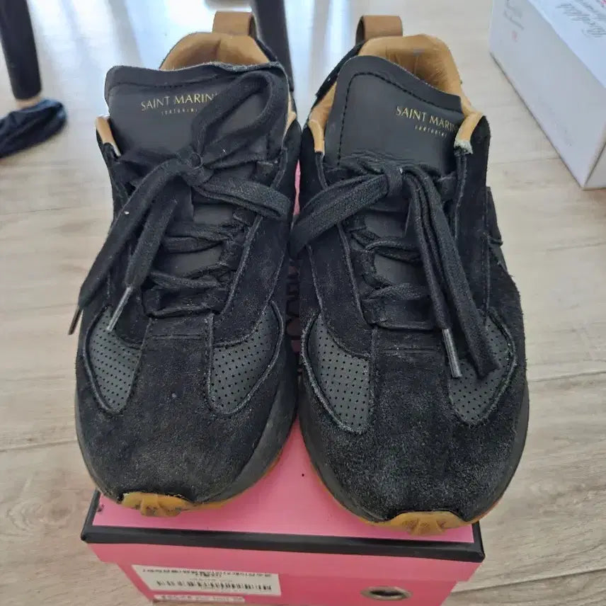 [BUNJANG] Saint Marin Suede Black Sneakers 245 / 세인트마린 스웨이드 블랙 운동화 245