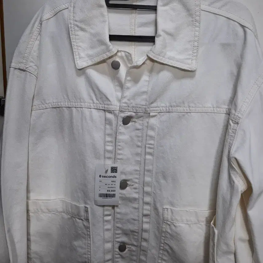 [BUNJANG] 8seconds White Denim Jacket L / 에잇세컨즈 화이트 데님 자켓 100/L