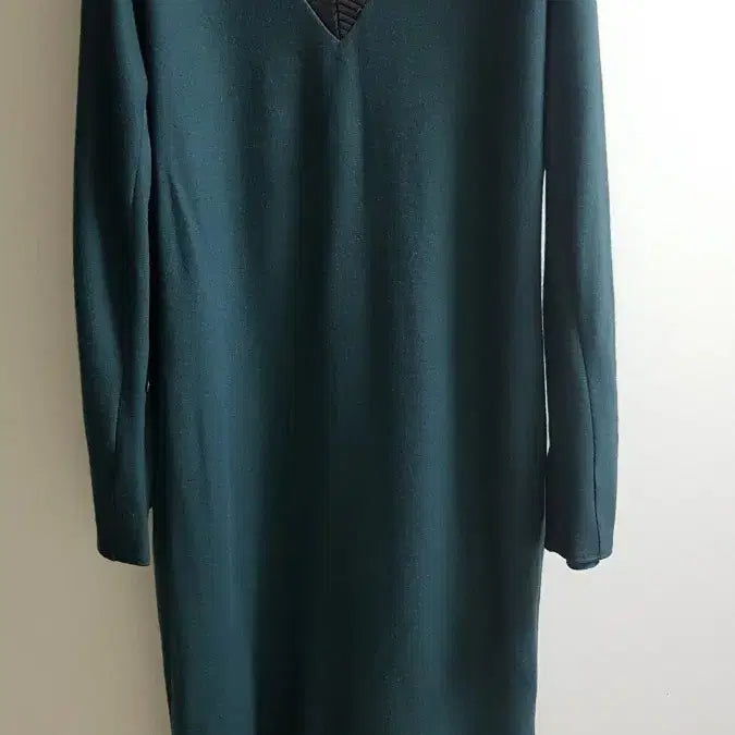 [BUNJANG] TIME Long V-Neck Dress Green / 타임 원피스