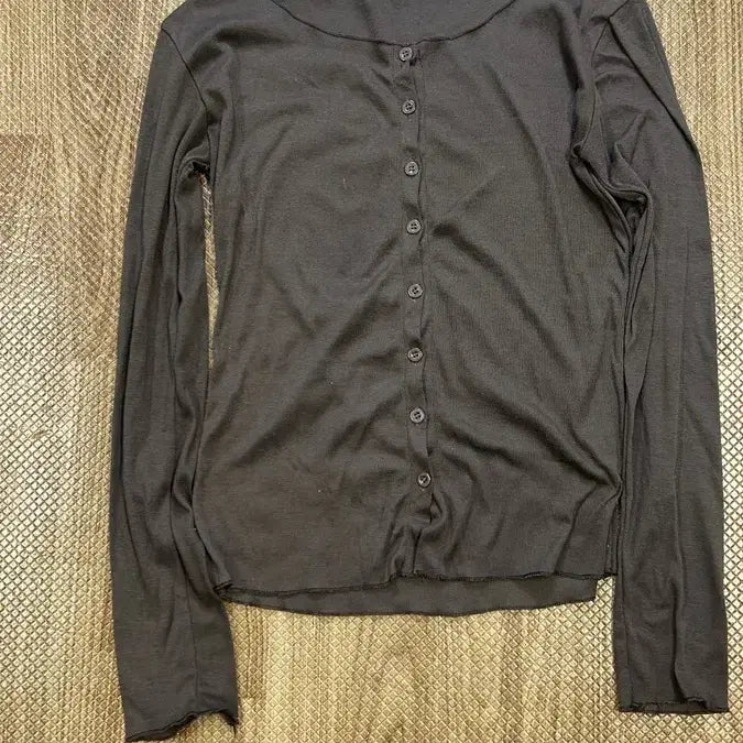 [BUNJANG] Brown Button Long Sleeve Cardigan / 브라운 버튼 긴팔 가디건
