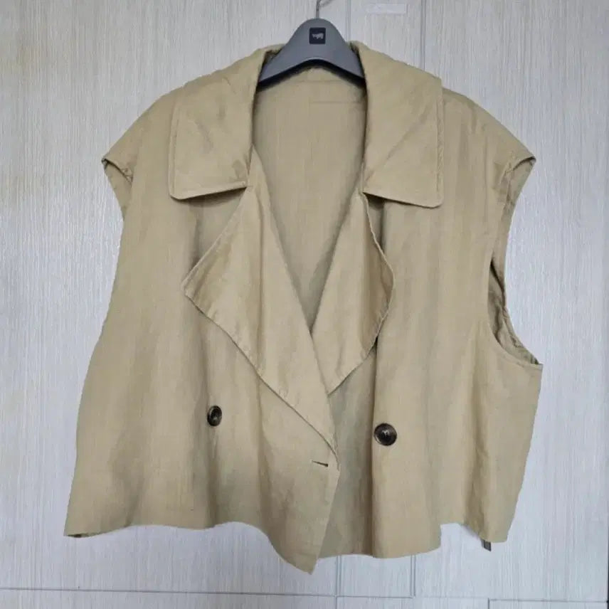 [BUNJANG] Linen Double Breasted Jacket / 있는프리~88)새옷수준/고급진 린넨 더블 자켓
