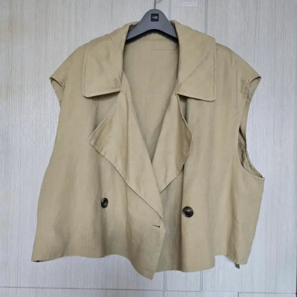 [BUNJANG] Linen Double Breasted Jacket / 있는프리~88)새옷수준/고급진 린넨 더블 자켓