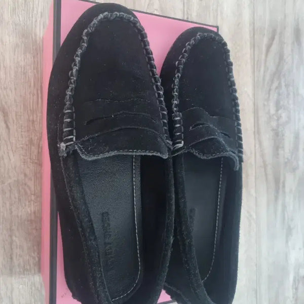 [BUNJANG] Lovely Shoes Black Suede Loafers 245mm / 러블리슈즈 블랙 스웨이드 로퍼 245mm