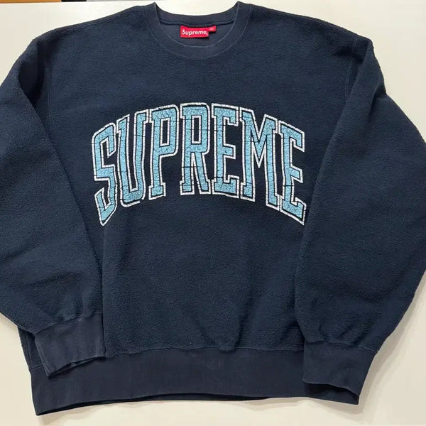 [BUNJANG] Supreme Inside Out Crewneck Navy L / 슈프림 인사이드 아웃 크루넥 네이비 L