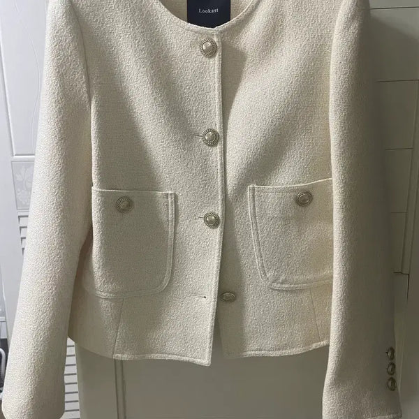 [BUNJANG] Lookast Tweed Jacket Ivory / 룩캐스트 트위드 자켓 아이보리 원가 10만원대