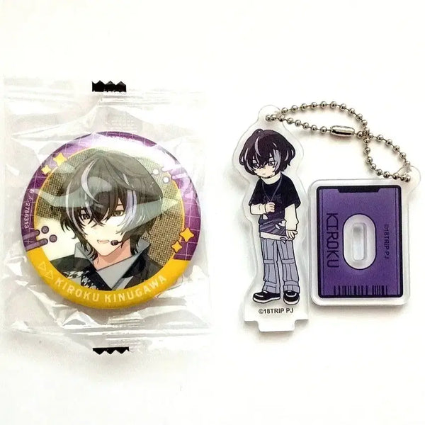 [BUNJANG] 18Trip Kinugawa & Kiroku Can Badge / Keychain Set / 18trip 에이트리 키누가와 키로쿠 캔뱃지 / 키링