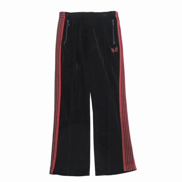 [BUNJANG] Needles Velour Track Pants Black/Red / [M] Needles 니들스 벨루어 트랙팬츠 블랙 레드