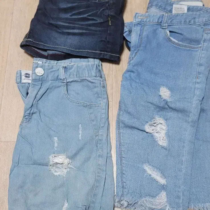 [BUNJANG] Denim Mini Shorts Set (3 Types) / 데님 미니 5부반바지 3종