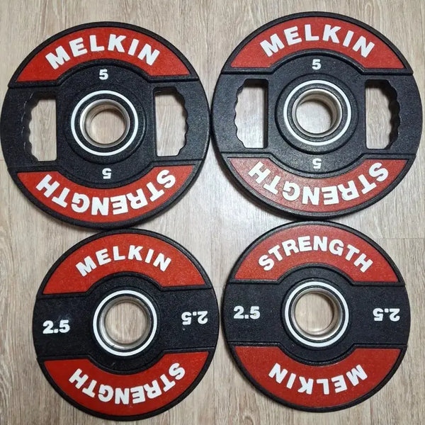 [BUNJANG] Melkin Premium CPU Urethane Weight Plates Set (5kg x 2, 2.5kg x 2) / 멜킨 프리미엄 CPU 우레탄 원판 5kg 2.5kg 세트