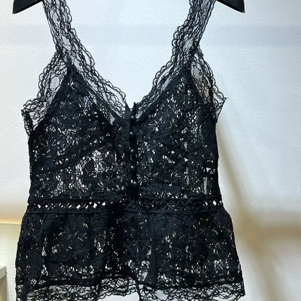[BUNJANG] Lace Button Chemise / 일본 레이스 버튼 케미솔